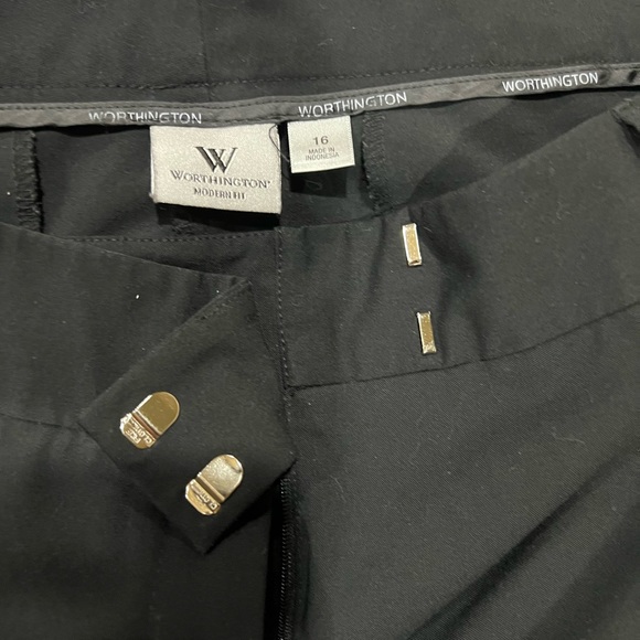 Worthington black slacks wide leg - Picture 1 of 2